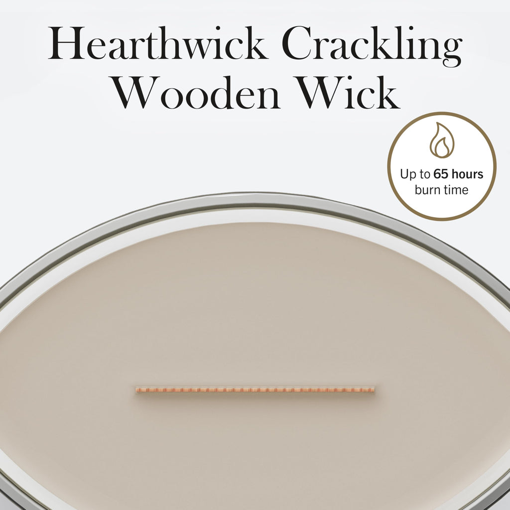 WoodWick Ellipse Scented Candle | Fireside | with Crackling Wick | Burn Time: Up to 50 Hours