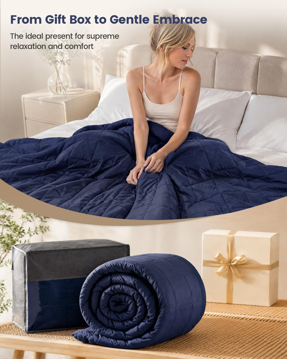 Good Nite Weighted Blanket Adults 8 kg For Better Sleep Stress Relief