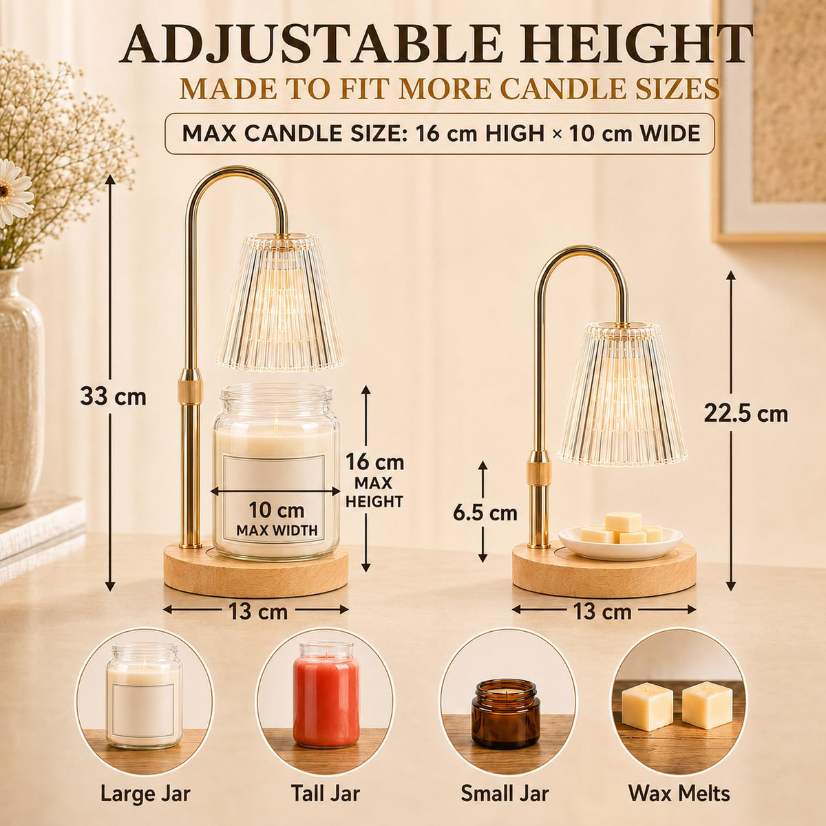 Funistree Candle Warmer Lamp with Timer Dimmer, Gifts for Women Christmas