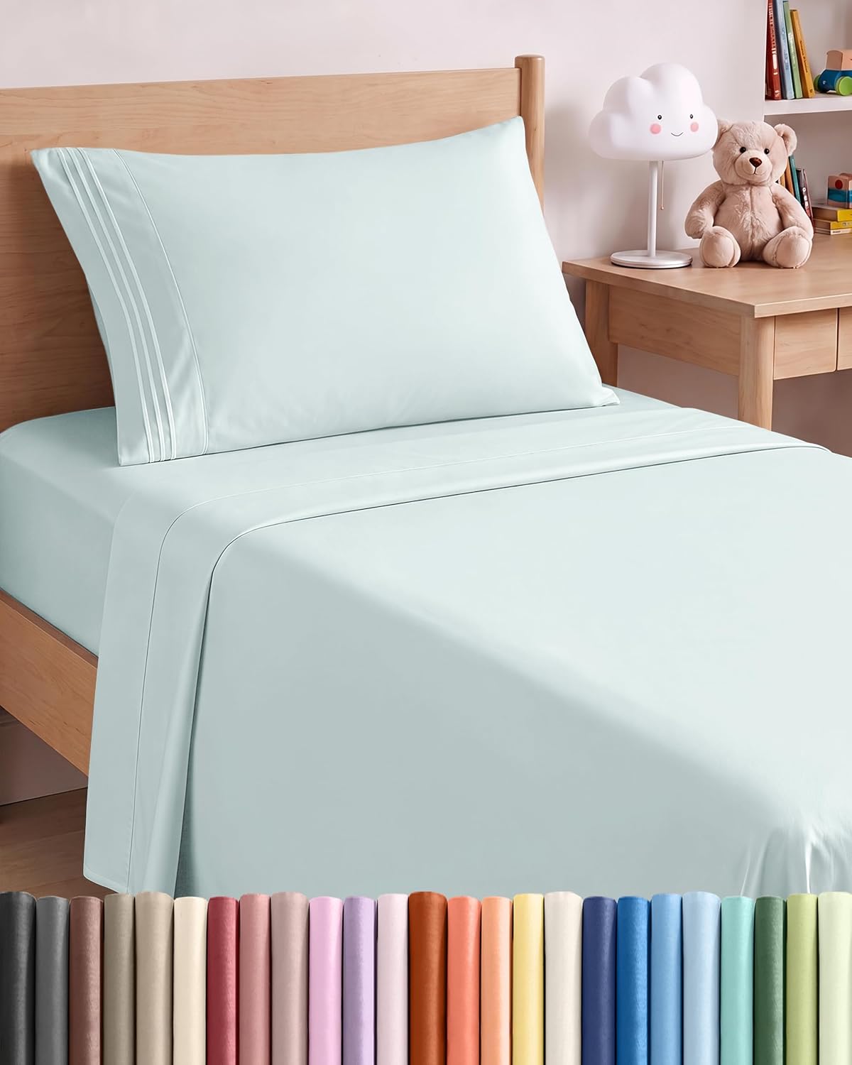 Queen Size 4 Piece Sheet Set - Breathable & Cooling Sheets - Dark Grey