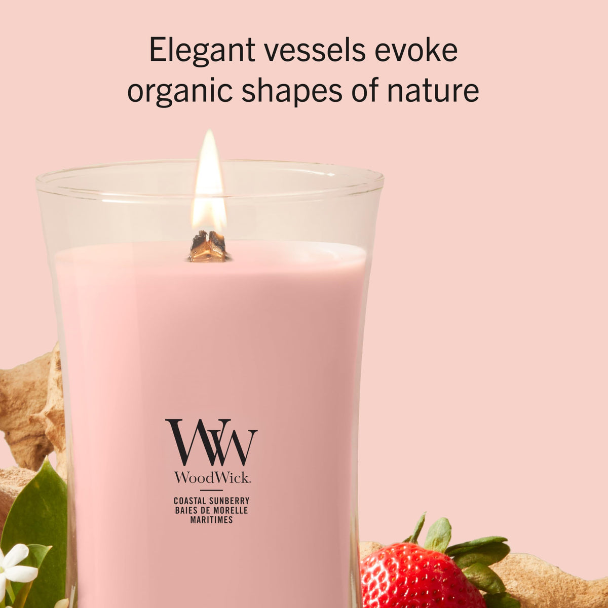 WoodWick Ellipse Scented Candle | Fireside | with Crackling Wick | Burn Time: Up to 50 Hours