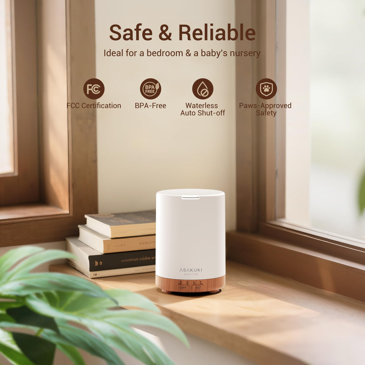 ASAKUKI Essential Oil Diffuser – 300ml