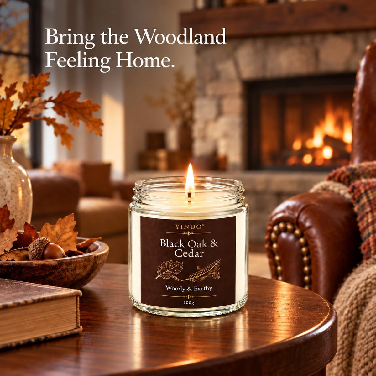 Scented Candles Gift Set, All Occasions Home Spa Gift Box for Relaxation (6 Pack Autumn Glow Collection)
