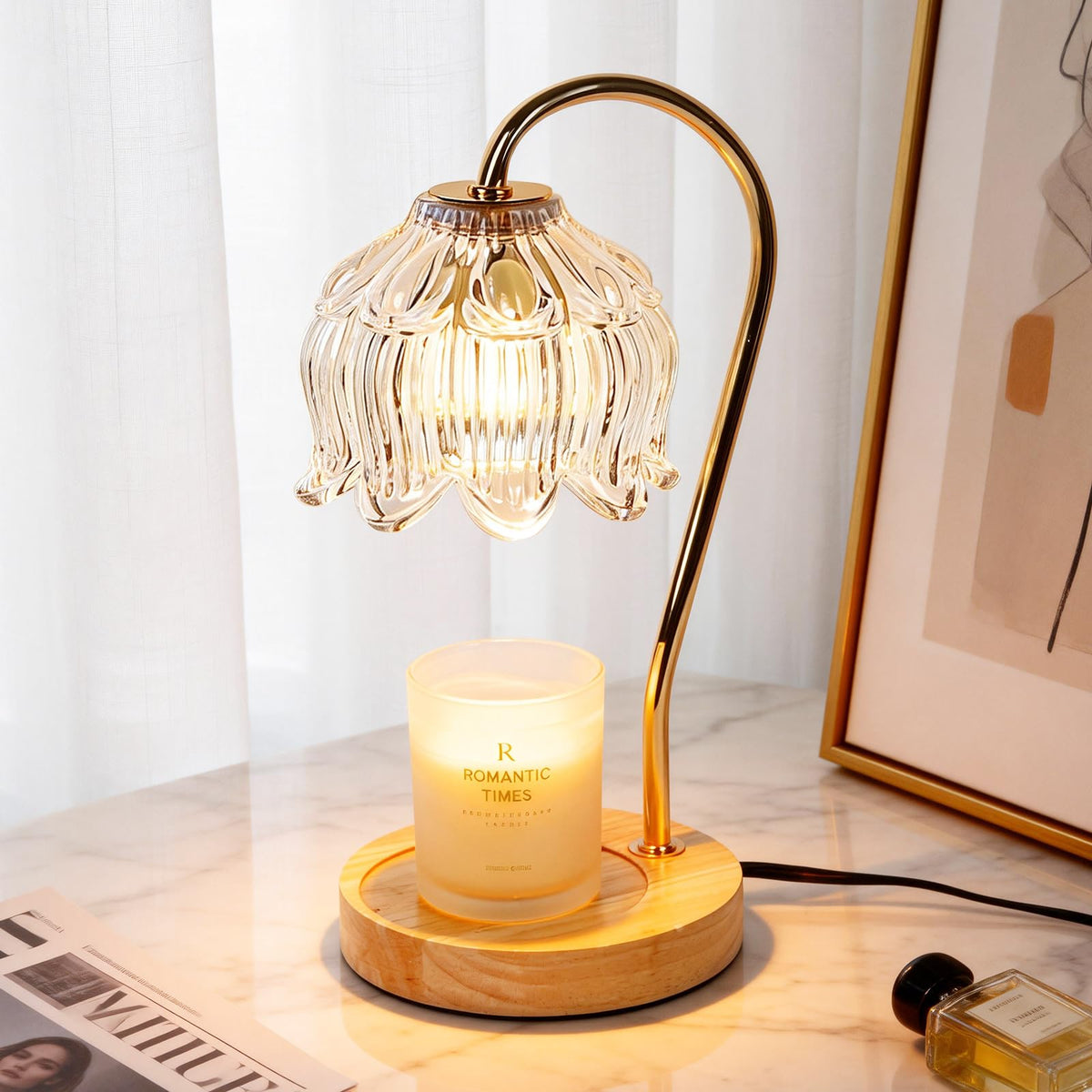 Funistree Candle Warmer Lamp with Timer Dimmer, Gifts for Women Christmas
