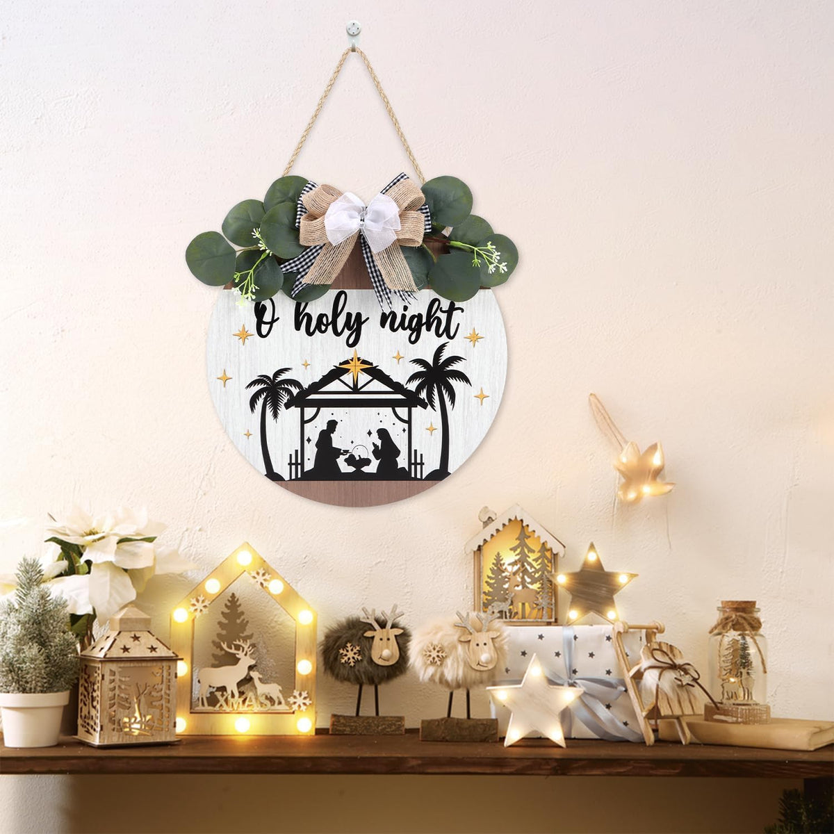 TOARTi Kitchen Hanging Rustic Signs Farmhouse Round Wall Art Home 11.5in