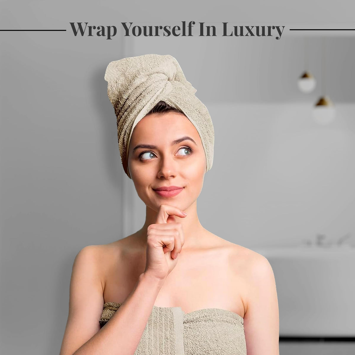 Tens Towels 4 Piece Extra Large Bath Towels 30 x 60 Inches, Dark Grey