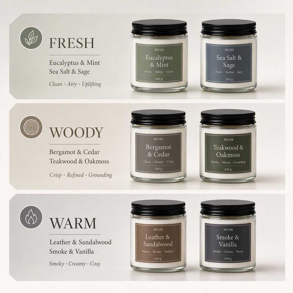 Scented Candles Gift Set, All Occasions Home Spa Gift Box for Relaxation (6 Pack Autumn Glow Collection)