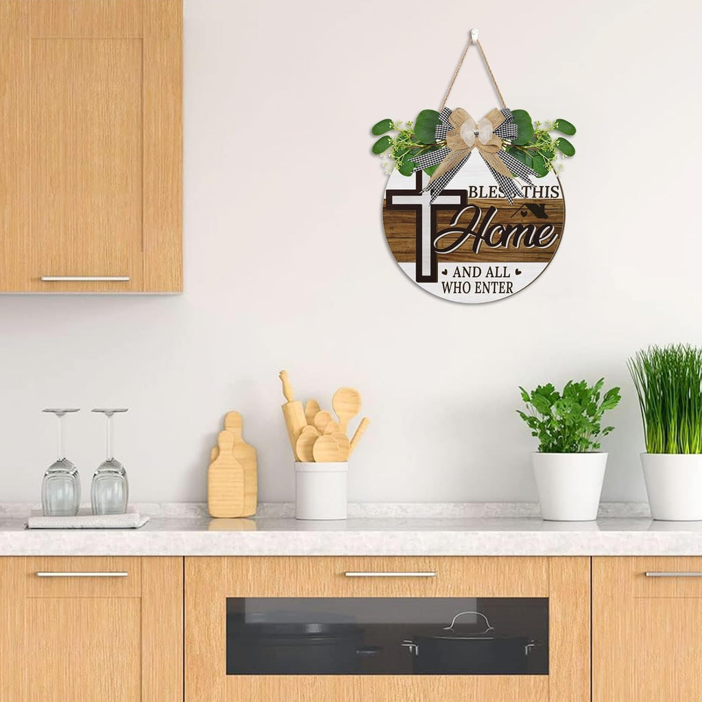 TOARTi Kitchen Hanging Rustic Signs Farmhouse Round Wall Art Home 11.5in