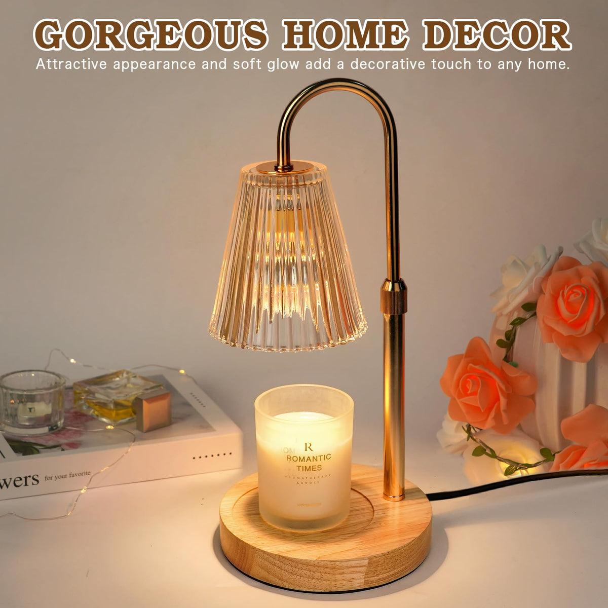Funistree Candle Warmer Lamp with Timer Dimmer, Gifts for Women Christmas