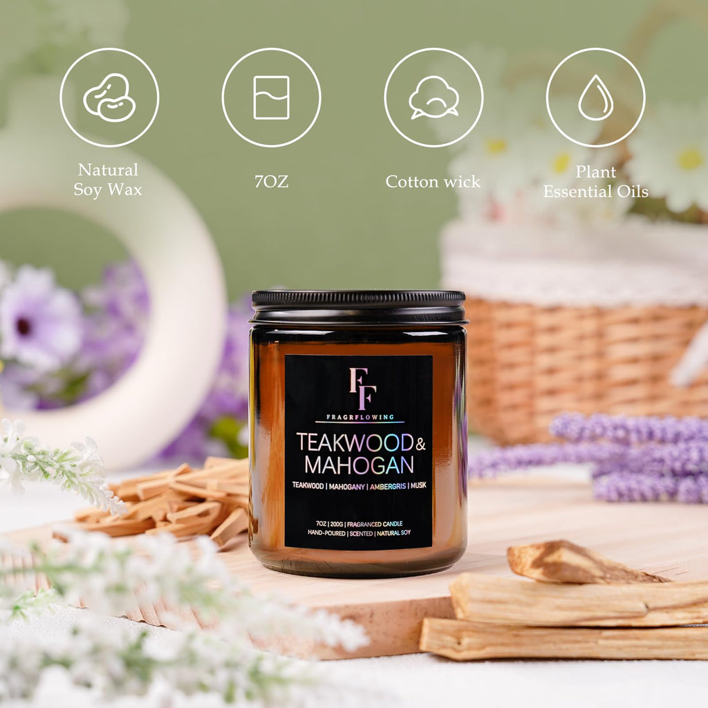 FF FRAGRFLOWING Autumn Candle, 6-Pack Soy Wax Scented Candles