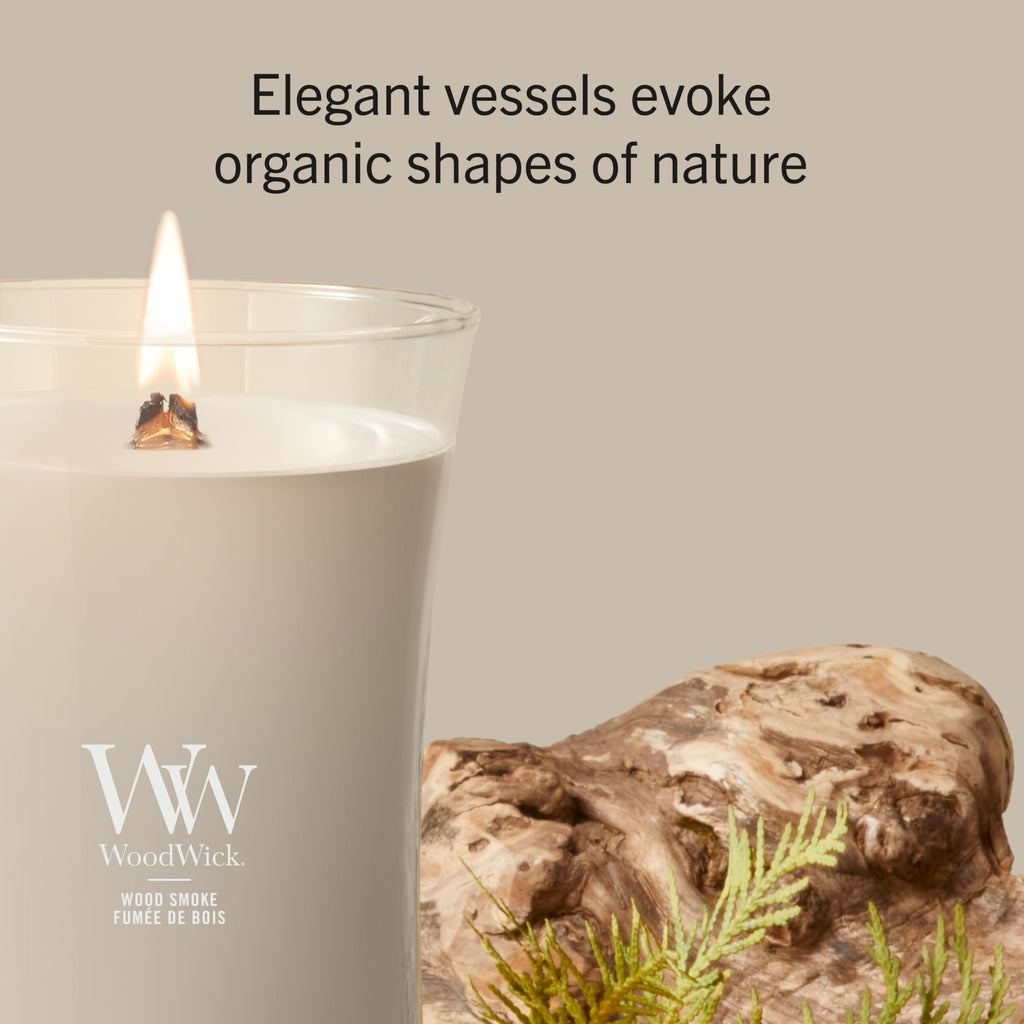 WoodWick Ellipse Scented Candle | Fireside | with Crackling Wick | Burn Time: Up to 50 Hours
