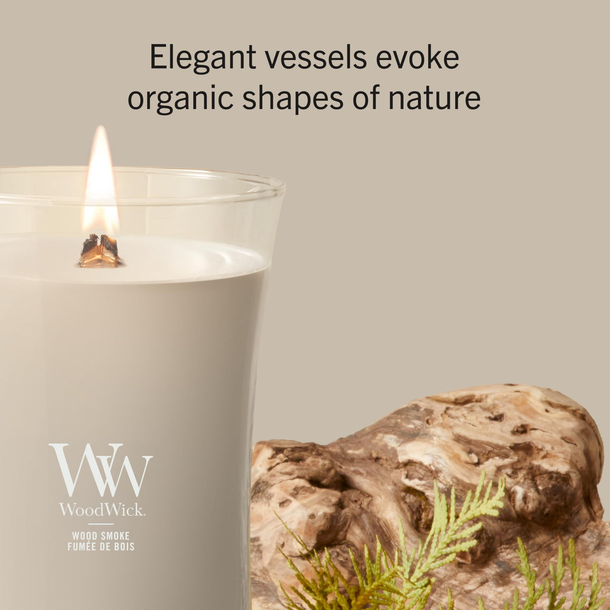 WoodWick Ellipse Scented Candle | Fireside | with Crackling Wick | Burn Time: Up to 50 Hours