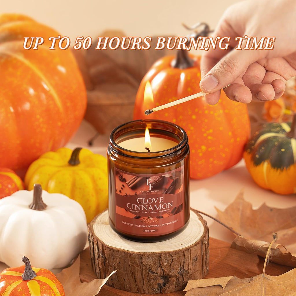 FF FRAGRFLOWING Autumn Candle, 6-Pack Soy Wax Scented Candles