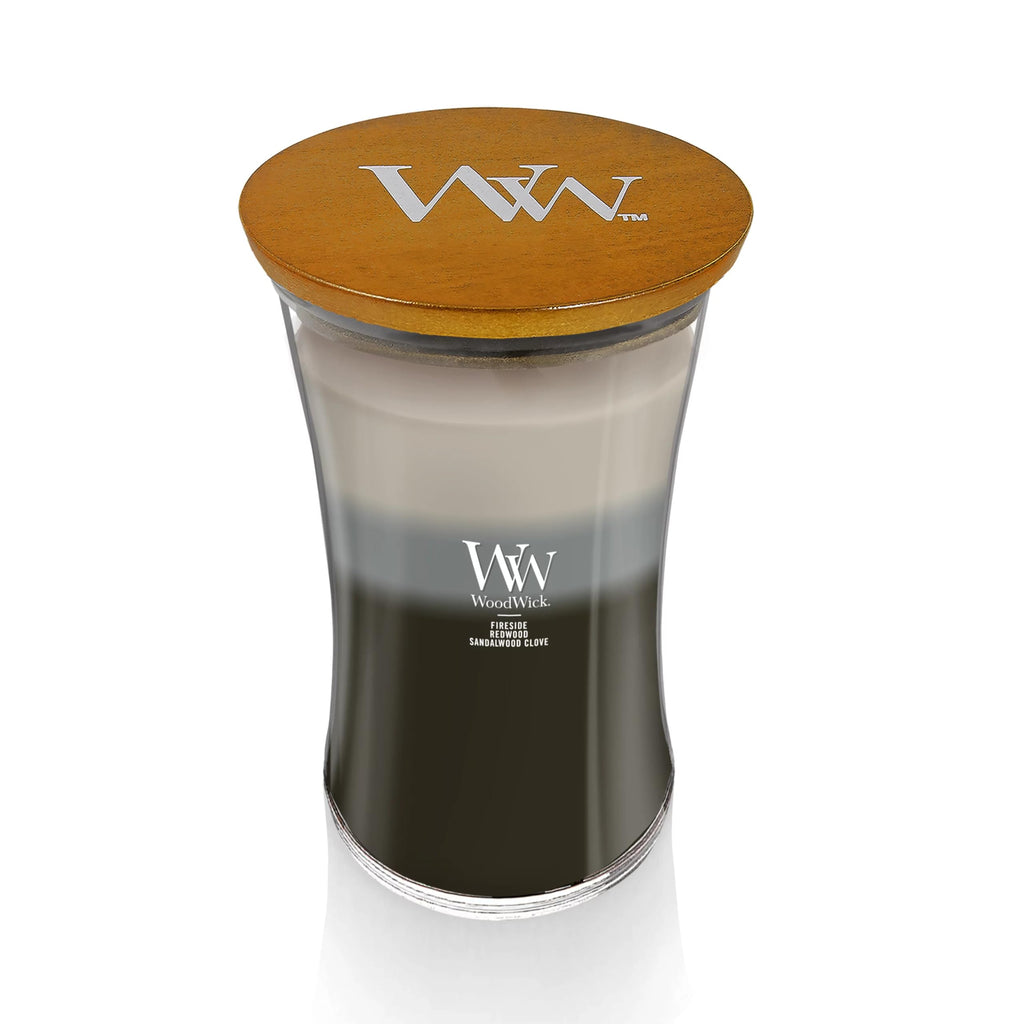 WoodWick Ellipse Scented Candle | Fireside | with Crackling Wick | Burn Time: Up to 50 Hours