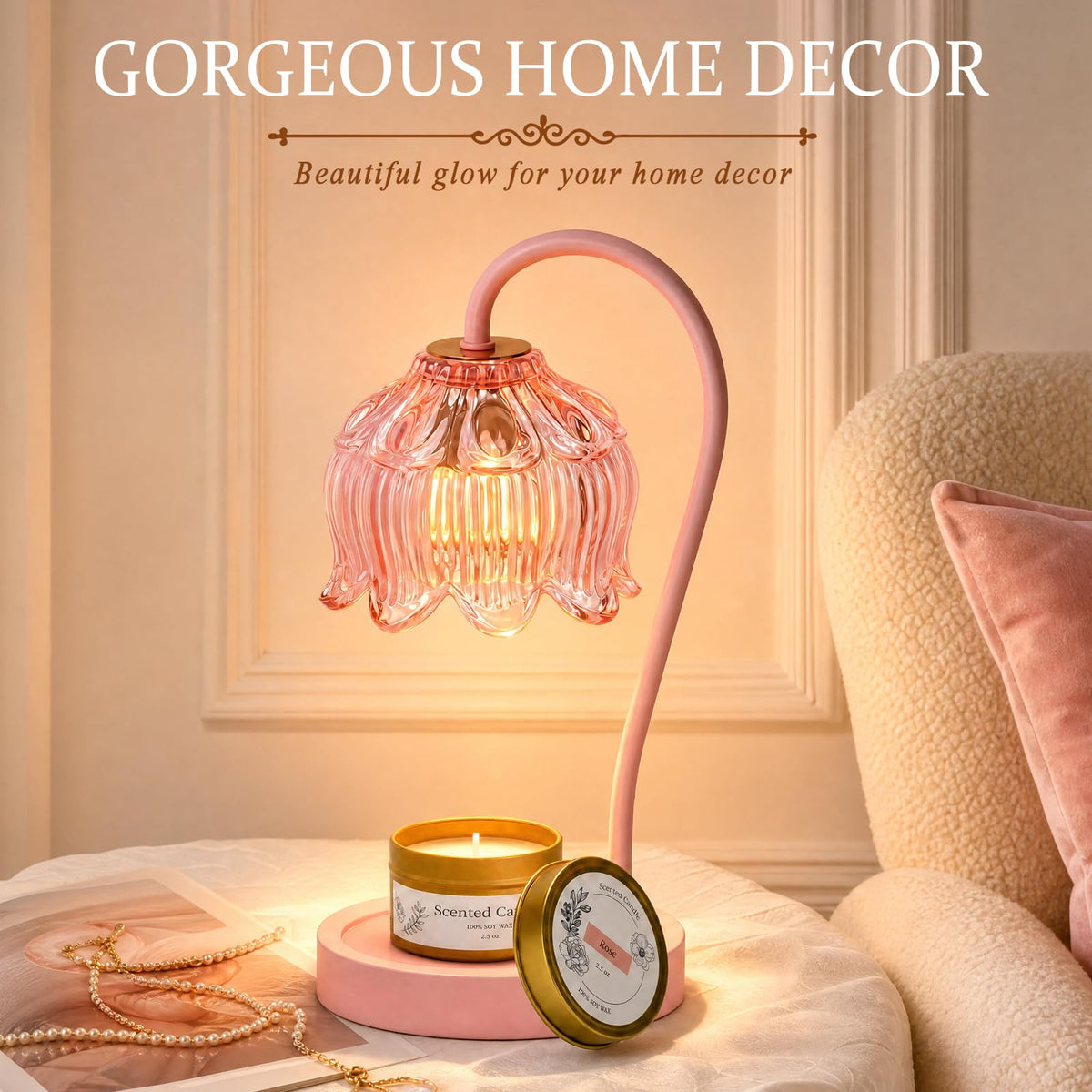 Funistree Candle Warmer Lamp with Timer Dimmer, Gifts for Women Christmas