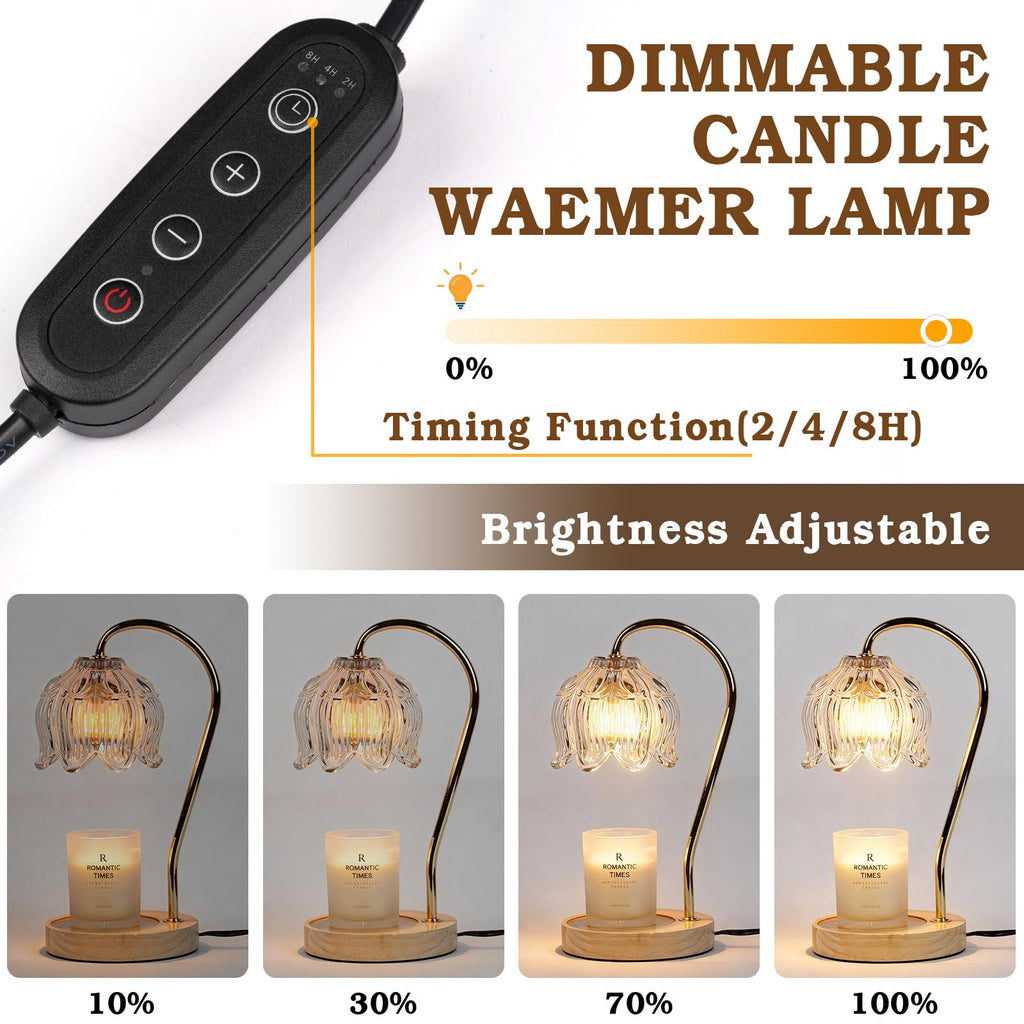 Funistree Candle Warmer Lamp with Timer Dimmer, Gifts for Women Christmas