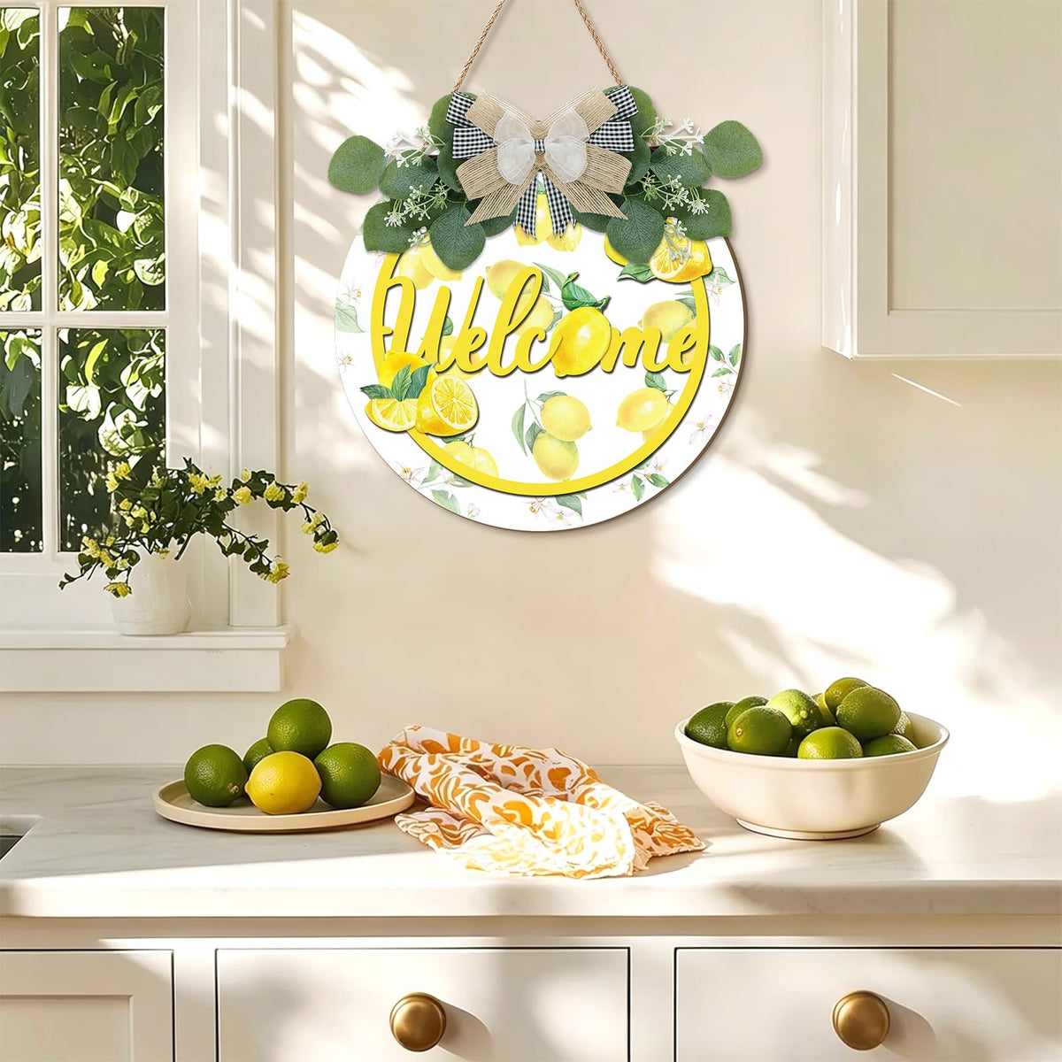 TOARTi Kitchen Hanging Rustic Signs Farmhouse Round Wall Art Home 11.5in