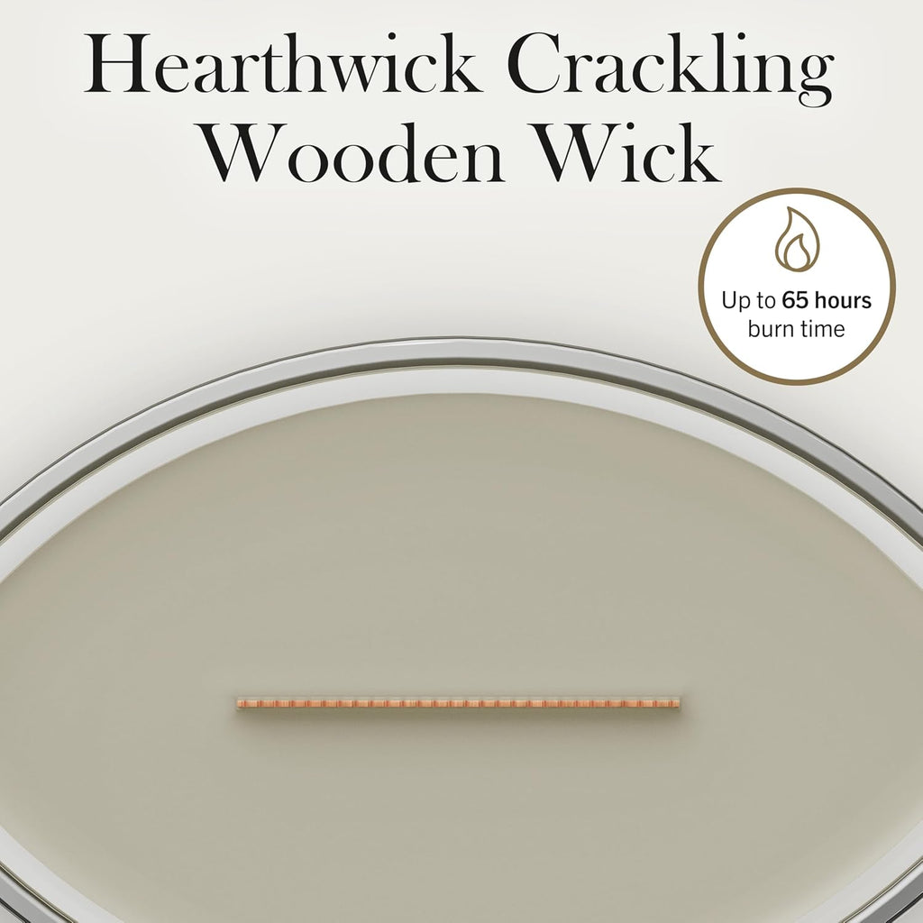 WoodWick Ellipse Scented Candle | Fireside | with Crackling Wick | Burn Time: Up to 50 Hours