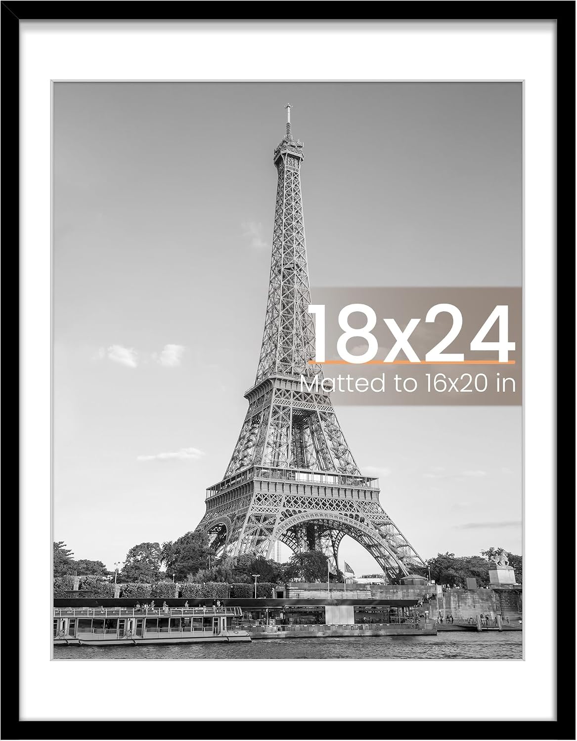 upsimples 22x30 Picture Frame, Wall Decor Poster Frames, Black 1 Pack