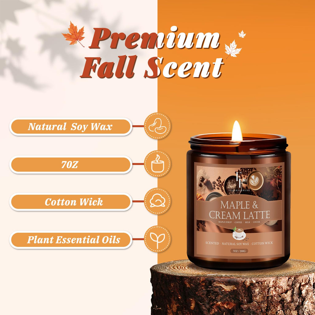 FF FRAGRFLOWING Autumn Candle, 6-Pack Soy Wax Scented Candles