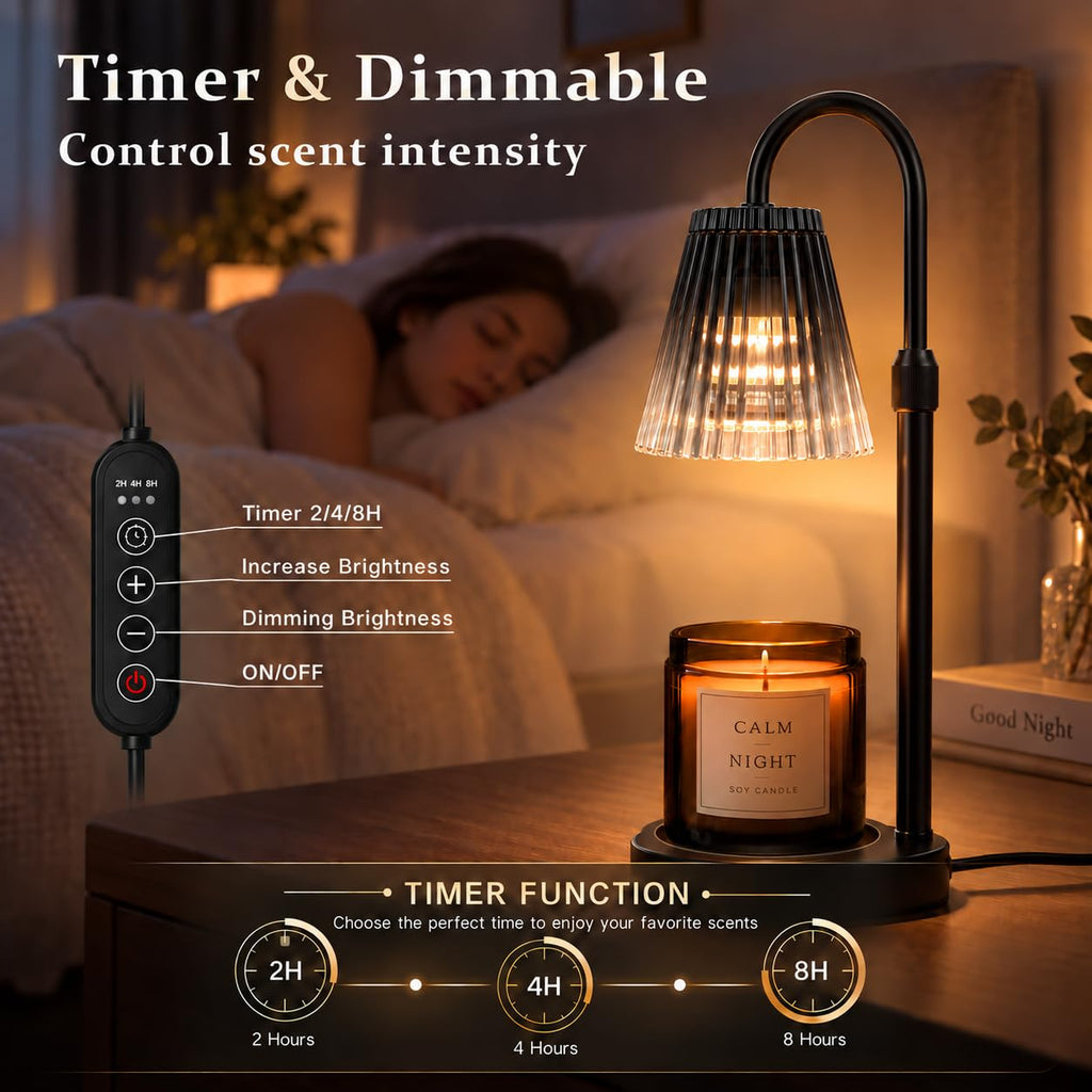 Funistree Candle Warmer Lamp with Timer Dimmer, Gifts for Women Christmas