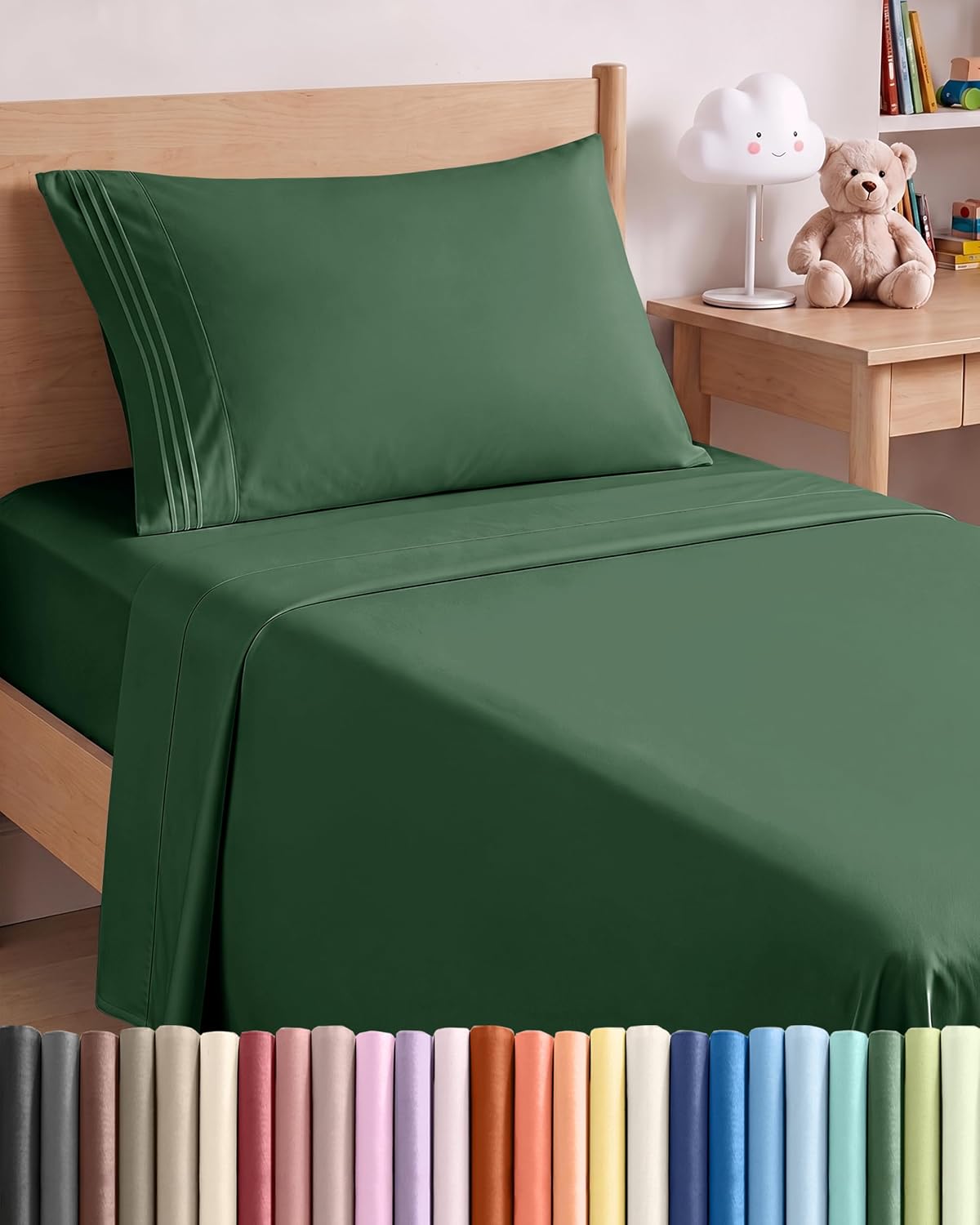 Queen Size 4 Piece Sheet Set - Breathable & Cooling Sheets - Dark Grey