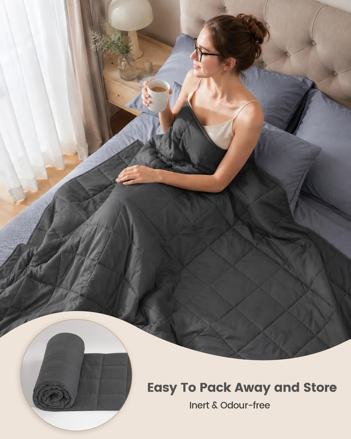 Good Nite Weighted Blanket Adults 8 kg For Better Sleep Stress Relief