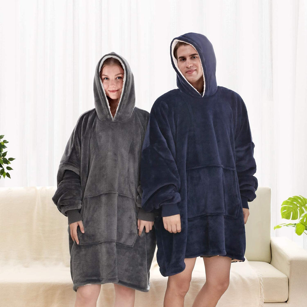 CASKIE Oversized Hoodie Sweatshirt Blanket, TV Super Soft Warm Comfortable Blanket Hoodie, Soft Cozy Warm Comfortable Novelty Hoodies, One Size Fits All, TV-Blanket for Men Women Teenagers Kids