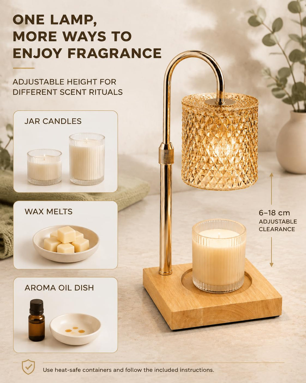 Funistree Candle Warmer Lamp with Timer Dimmer, Gifts for Women Christmas