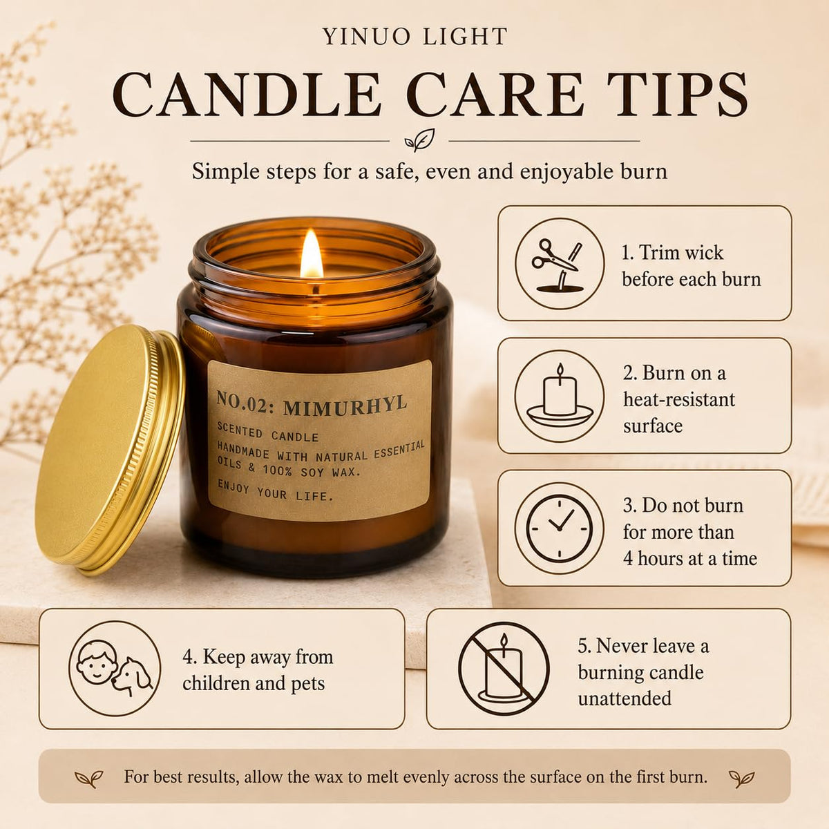 Scented Candles Gift Set, All Occasions Home Spa Gift Box for Relaxation (6 Pack Autumn Glow Collection)