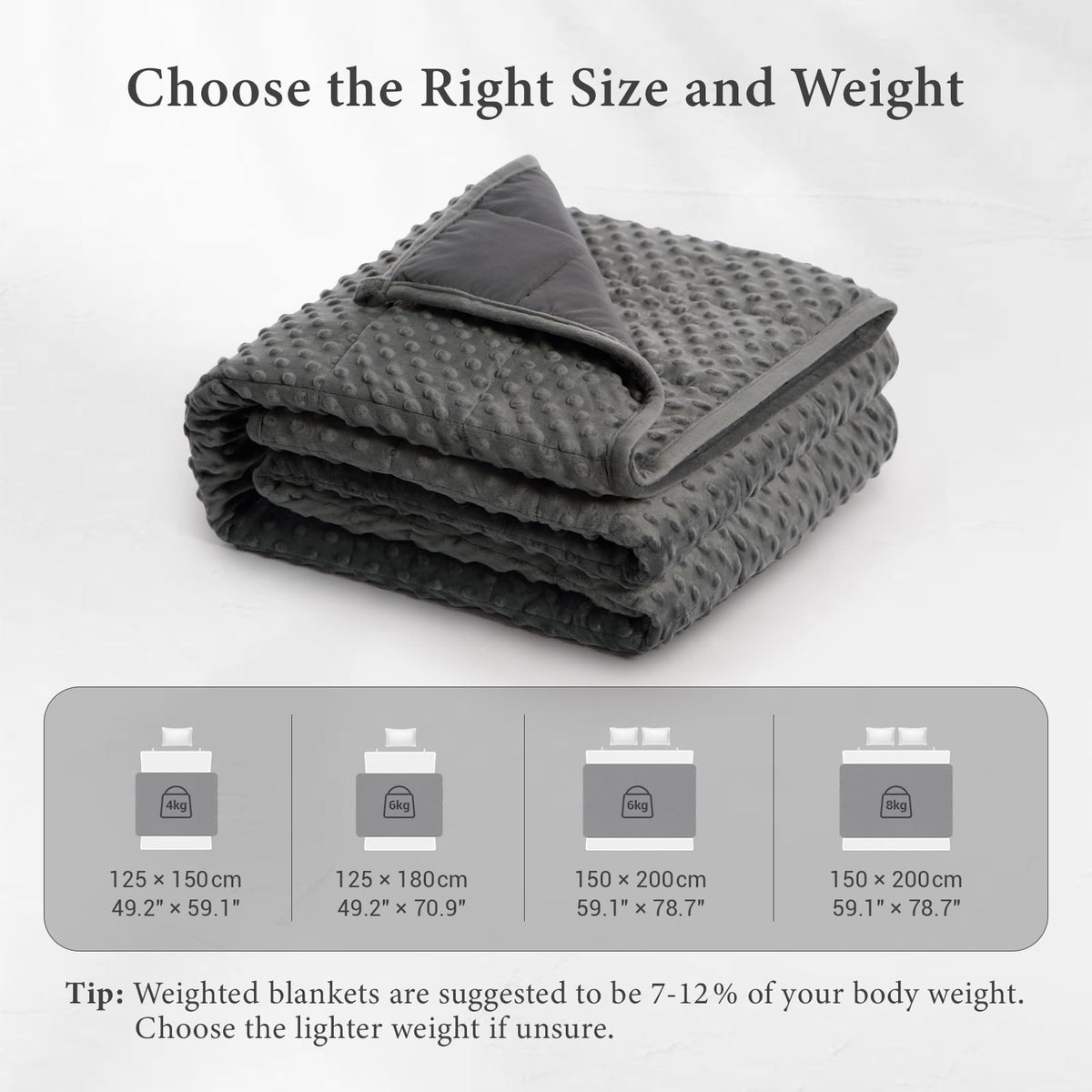 Good Nite Weighted Blanket Adult 6kg 125x180cm Grey