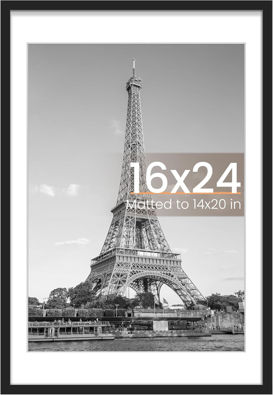 upsimples 22x30 Picture Frame, Wall Decor Poster Frames, Black 1 Pack