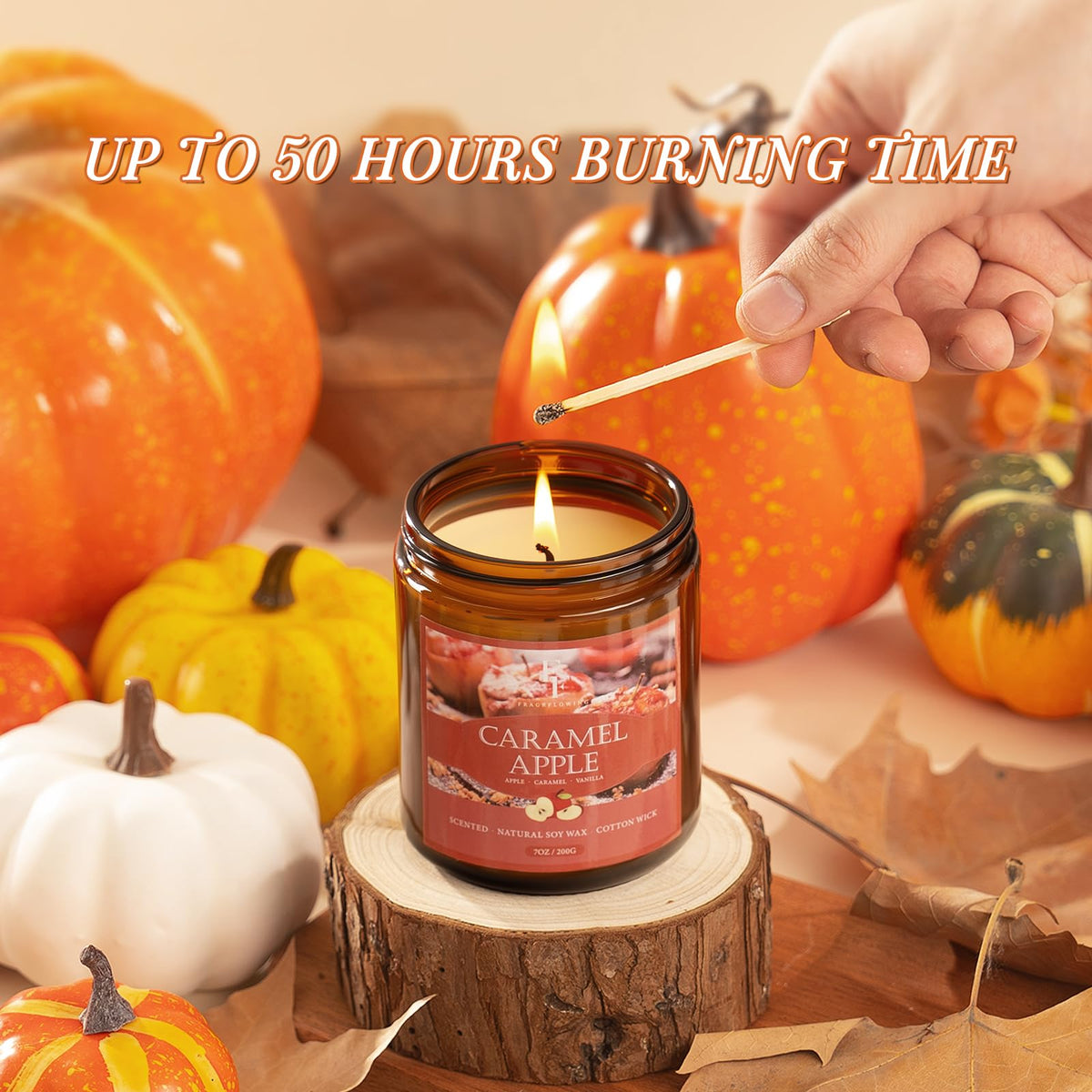 FF FRAGRFLOWING Autumn Candle, 6-Pack Soy Wax Scented Candles