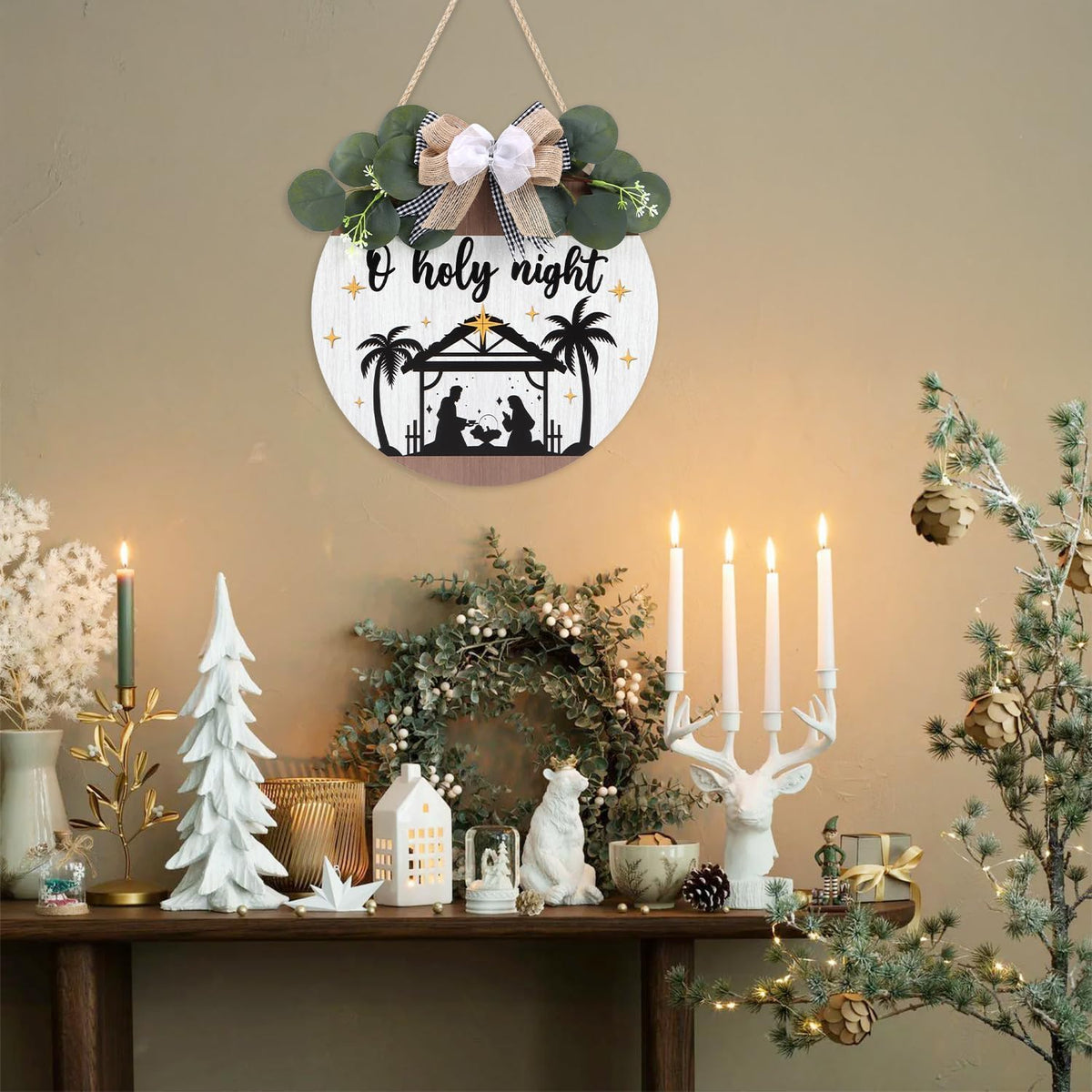 TOARTi Kitchen Hanging Rustic Signs Farmhouse Round Wall Art Home 11.5in
