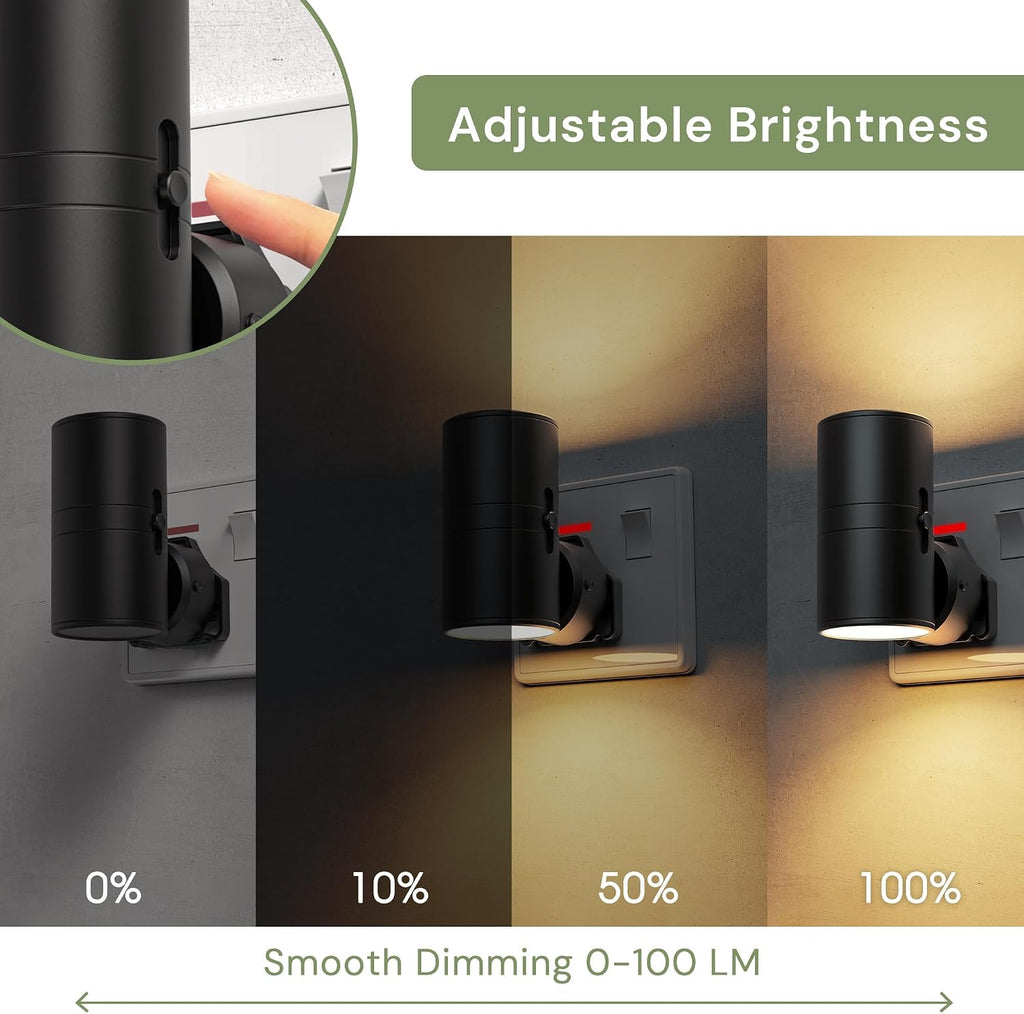 LOHAS-LED Night Light Plug in Wall,1W Dimmable LED Nightlight with 5CCT