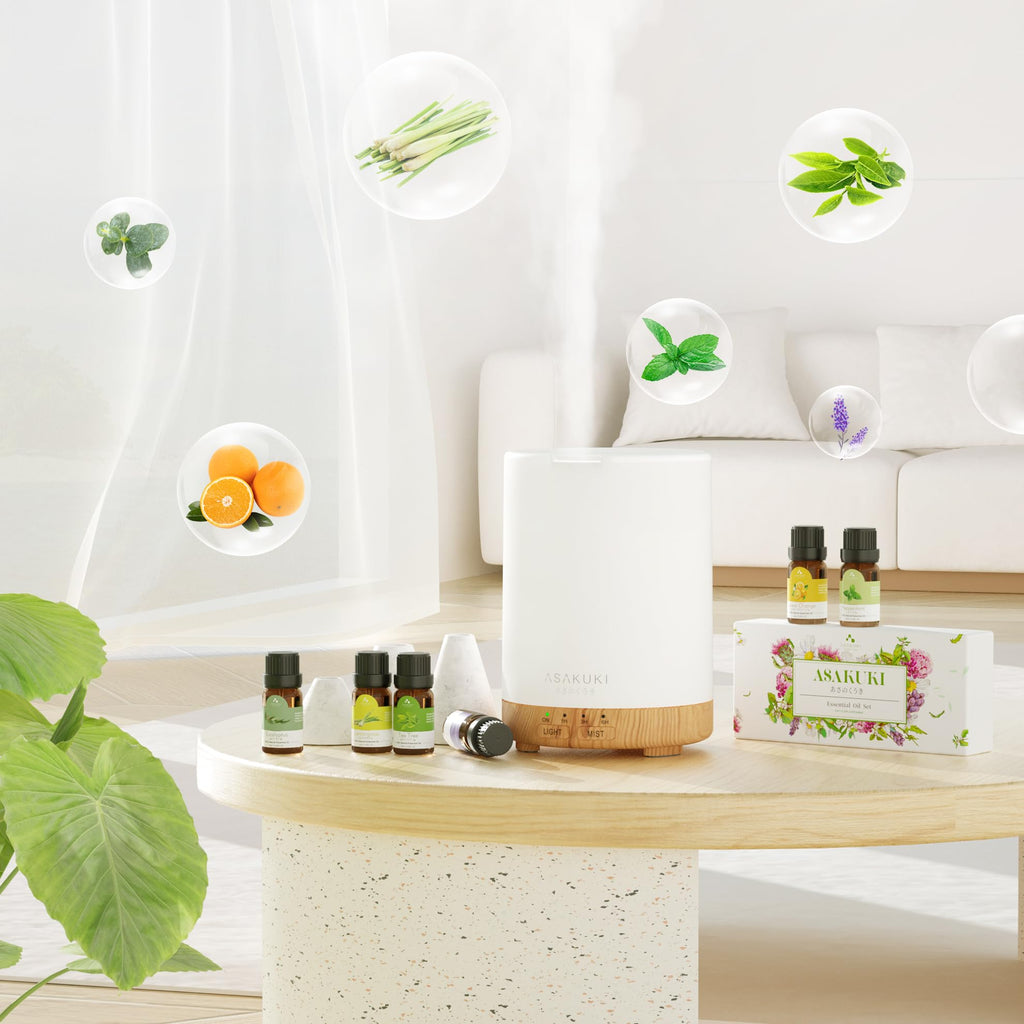 ASAKUKI Essential Oil Diffuser – 300ml
