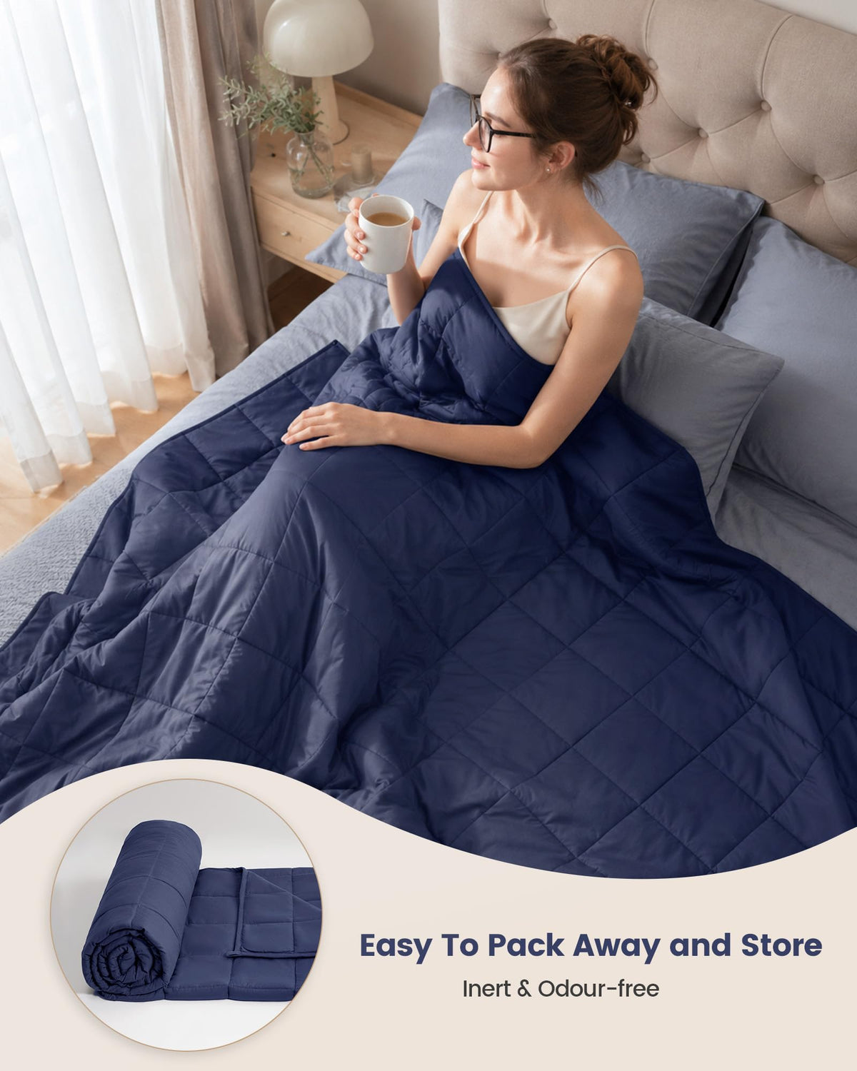 Good Nite Weighted Blanket Adults 8 kg For Better Sleep Stress Relief
