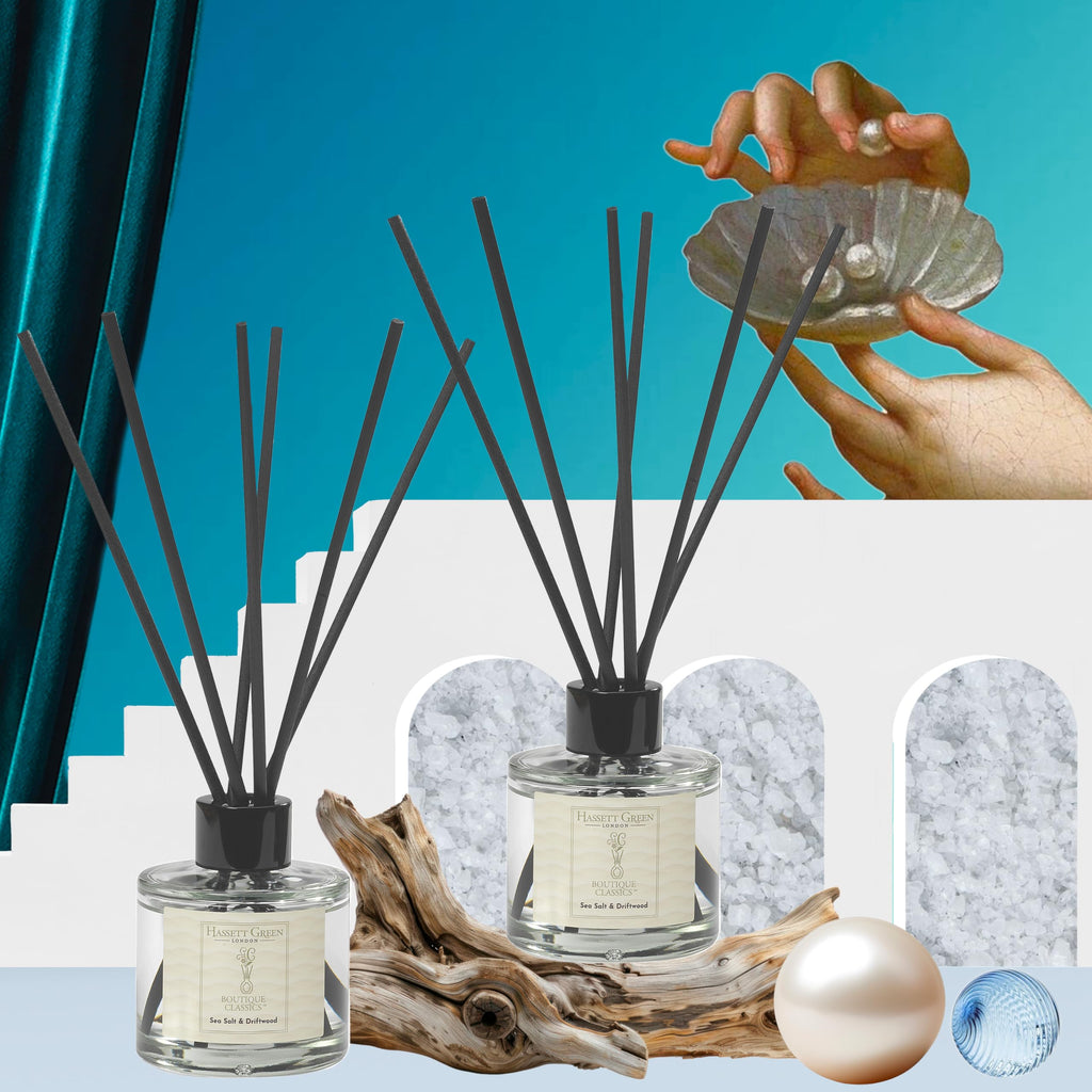 Hassett Green London Boutique Classics Damask Rose & Oud - Reed Diffuser Duo Set - 2 x 125ml - Reduced Packaging