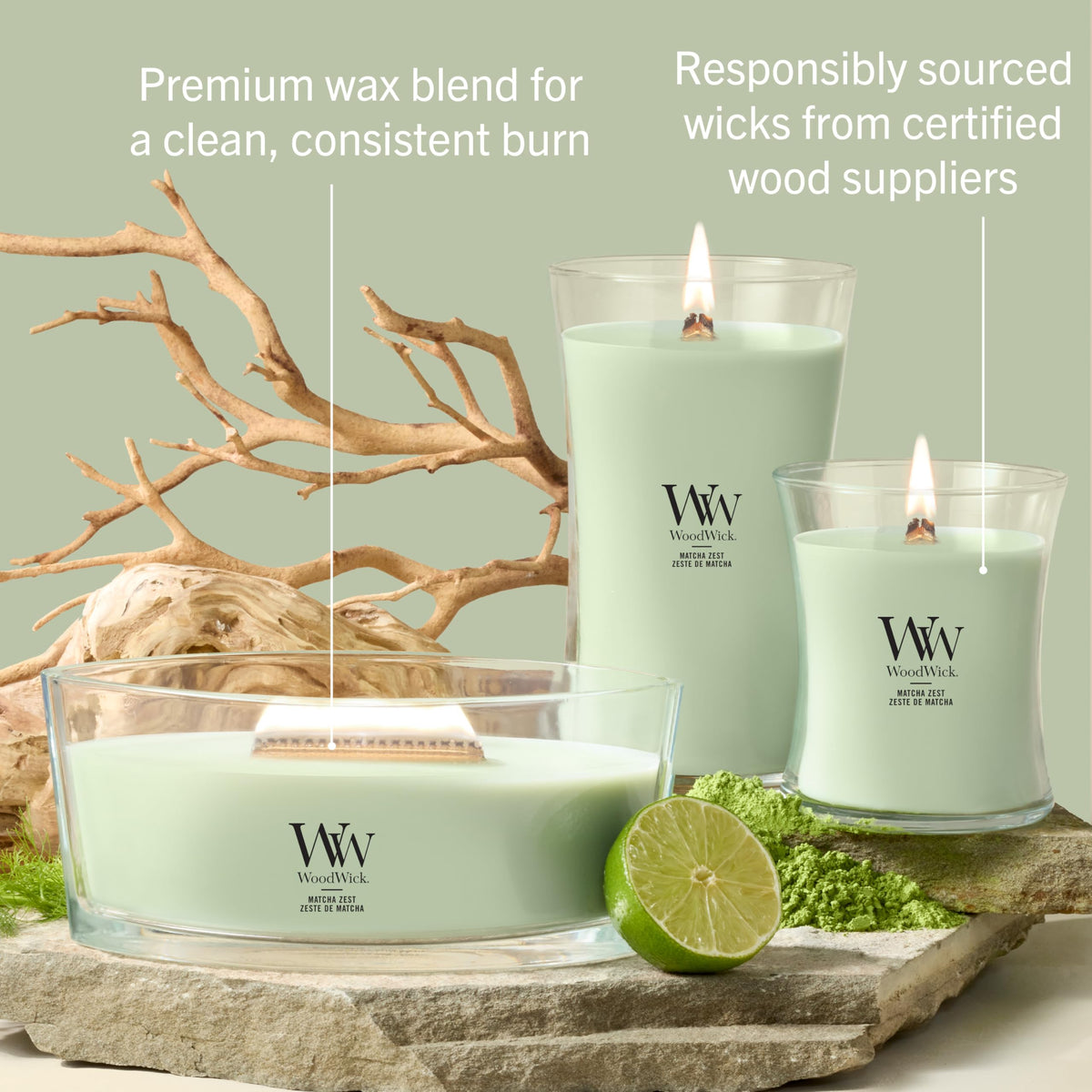 Woodwick Ellipse Scented Candle | Fraser Fir | with Crackling Wick | Burn Time: Up to 50 Hours