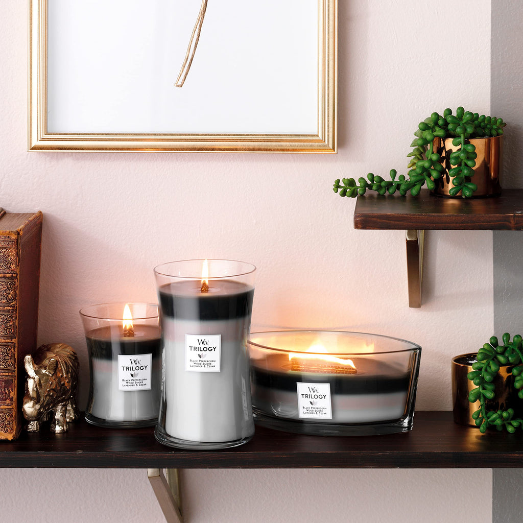 WoodWick Ellipse Scented Candle | Fireside | with Crackling Wick | Burn Time: Up to 50 Hours