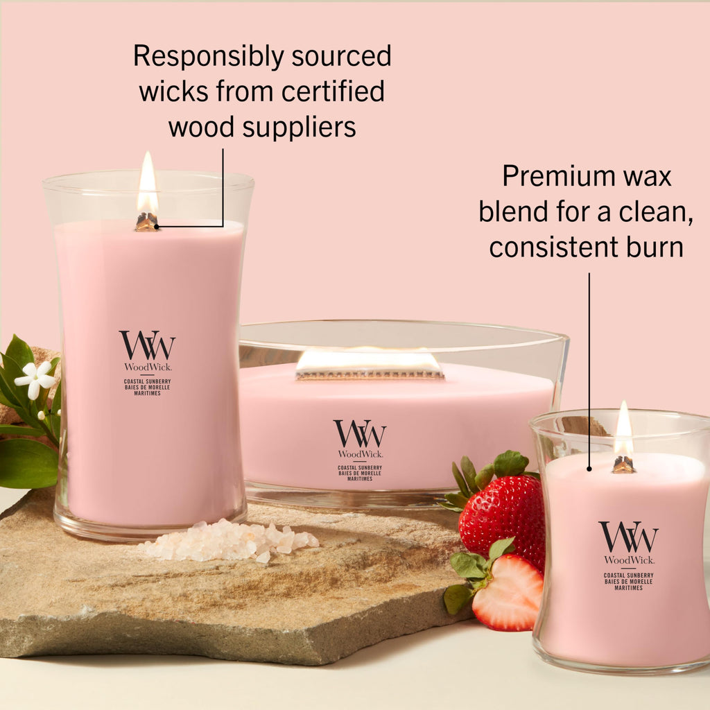WoodWick Ellipse Scented Candle | Fireside | with Crackling Wick | Burn Time: Up to 50 Hours