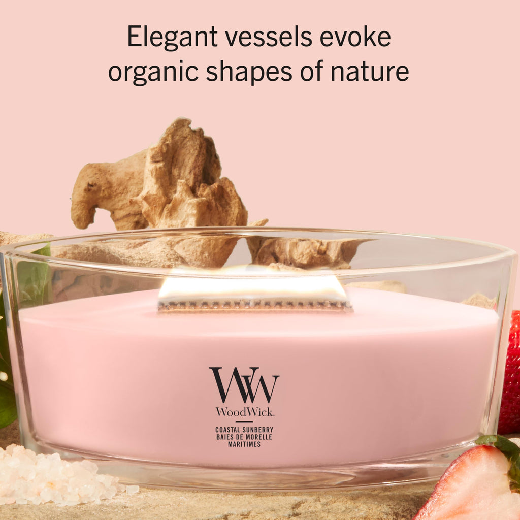 WoodWick Ellipse Scented Candle | Fireside | with Crackling Wick | Burn Time: Up to 50 Hours