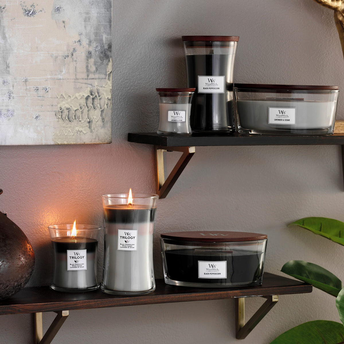 WoodWick Ellipse Scented Candle | Fireside | with Crackling Wick | Burn Time: Up to 50 Hours