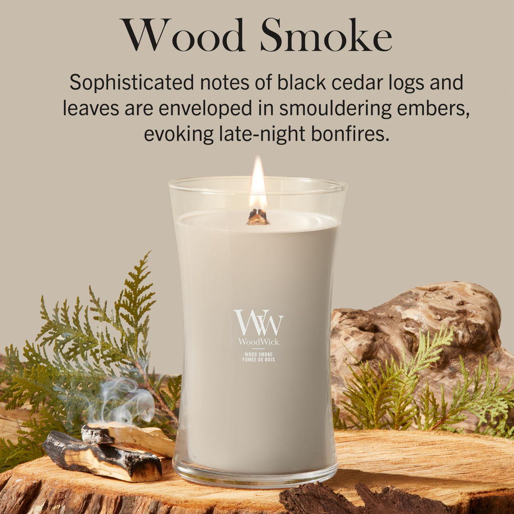 WoodWick Ellipse Scented Candle | Fireside | with Crackling Wick | Burn Time: Up to 50 Hours