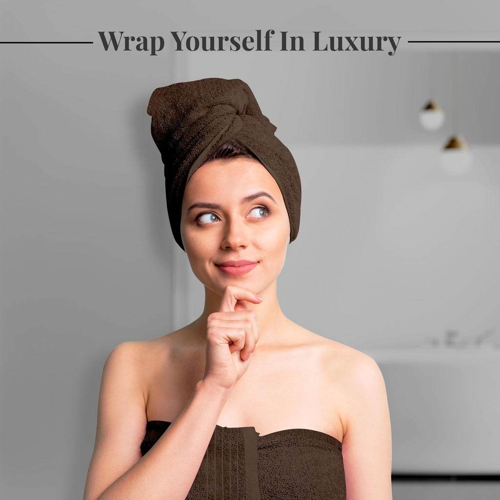 Tens Towels 4 Piece Extra Large Bath Towels 30 x 60 Inches, Dark Grey