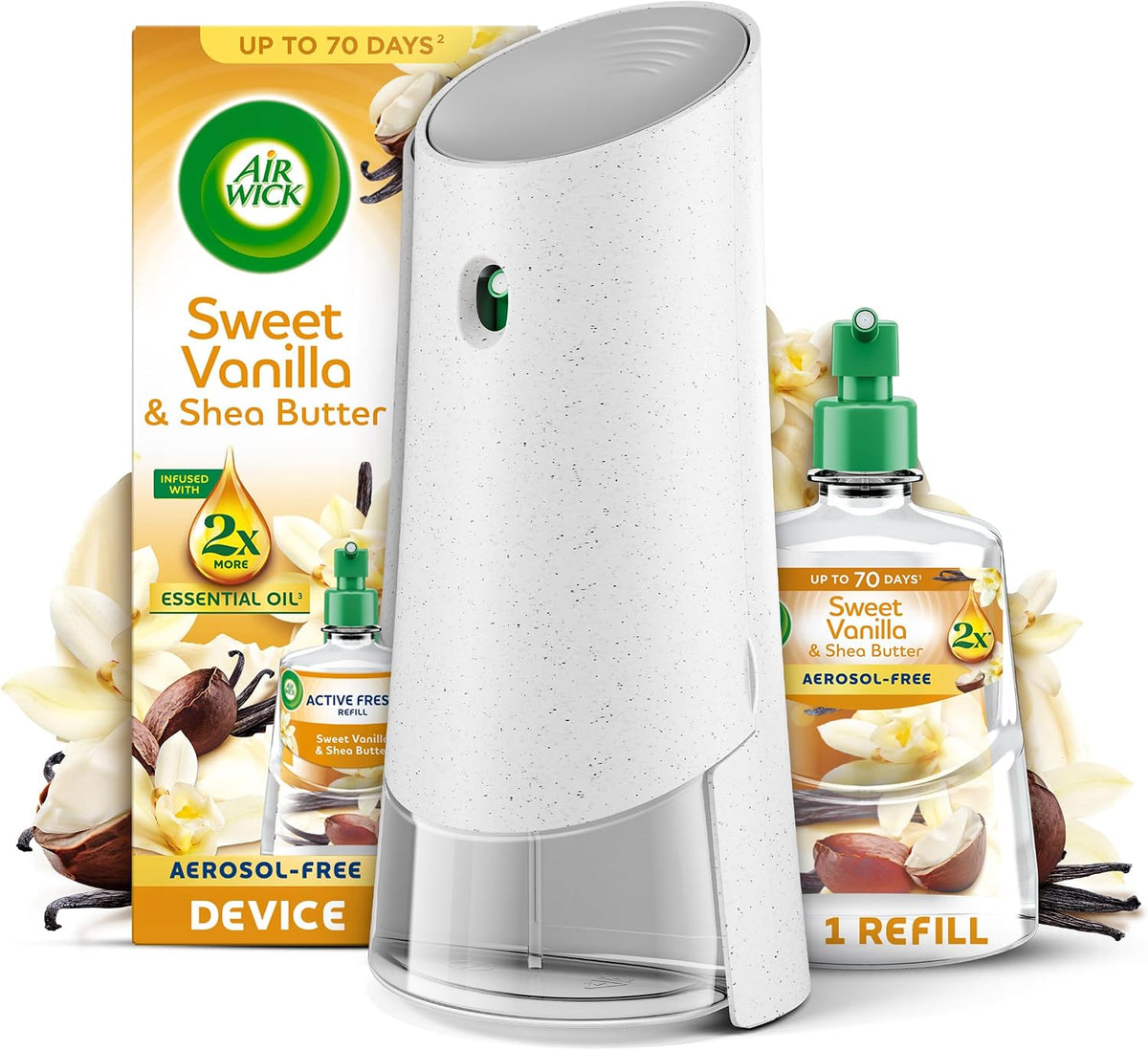 Air Wick Cherry Blossom & Raspberry Aerosol-Free Automatic Spray Kit, Lasts up to 70 Days, Air Freshener