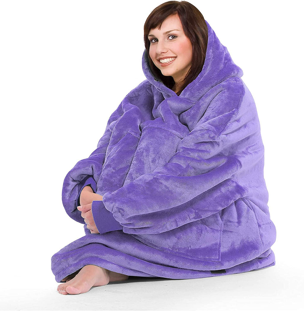 CASKIE Oversized Hoodie Sweatshirt Blanket, TV Super Soft Warm Comfortable Blanket Hoodie, Soft Cozy Warm Comfortable Novelty Hoodies, One Size Fits All, TV-Blanket for Men Women Teenagers Kids