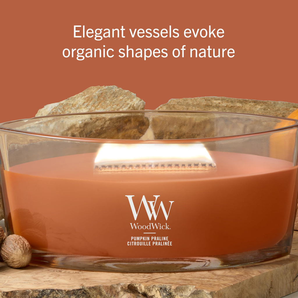 WoodWick Ellipse Scented Candle | Fireside | with Crackling Wick | Burn Time: Up to 50 Hours