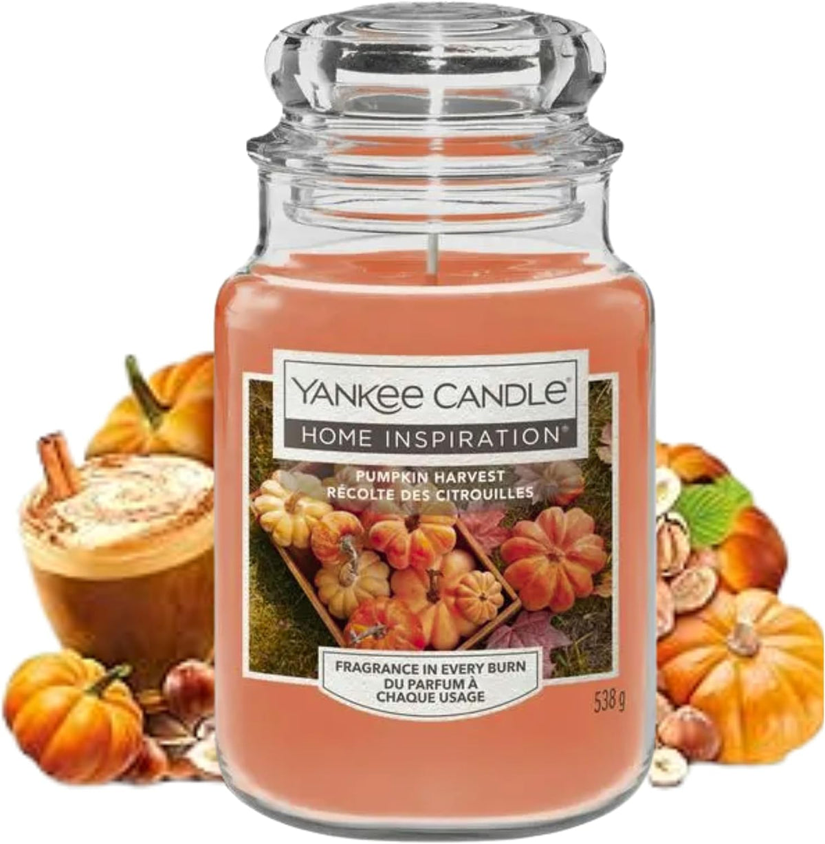 Yankee Candle Pumpkin Spice Scented Candle - Large Jar 538g