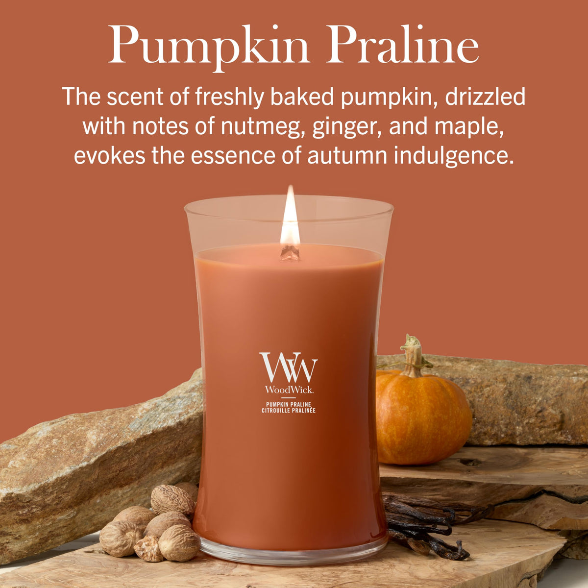 WoodWick Ellipse Scented Candle | Fireside | with Crackling Wick | Burn Time: Up to 50 Hours